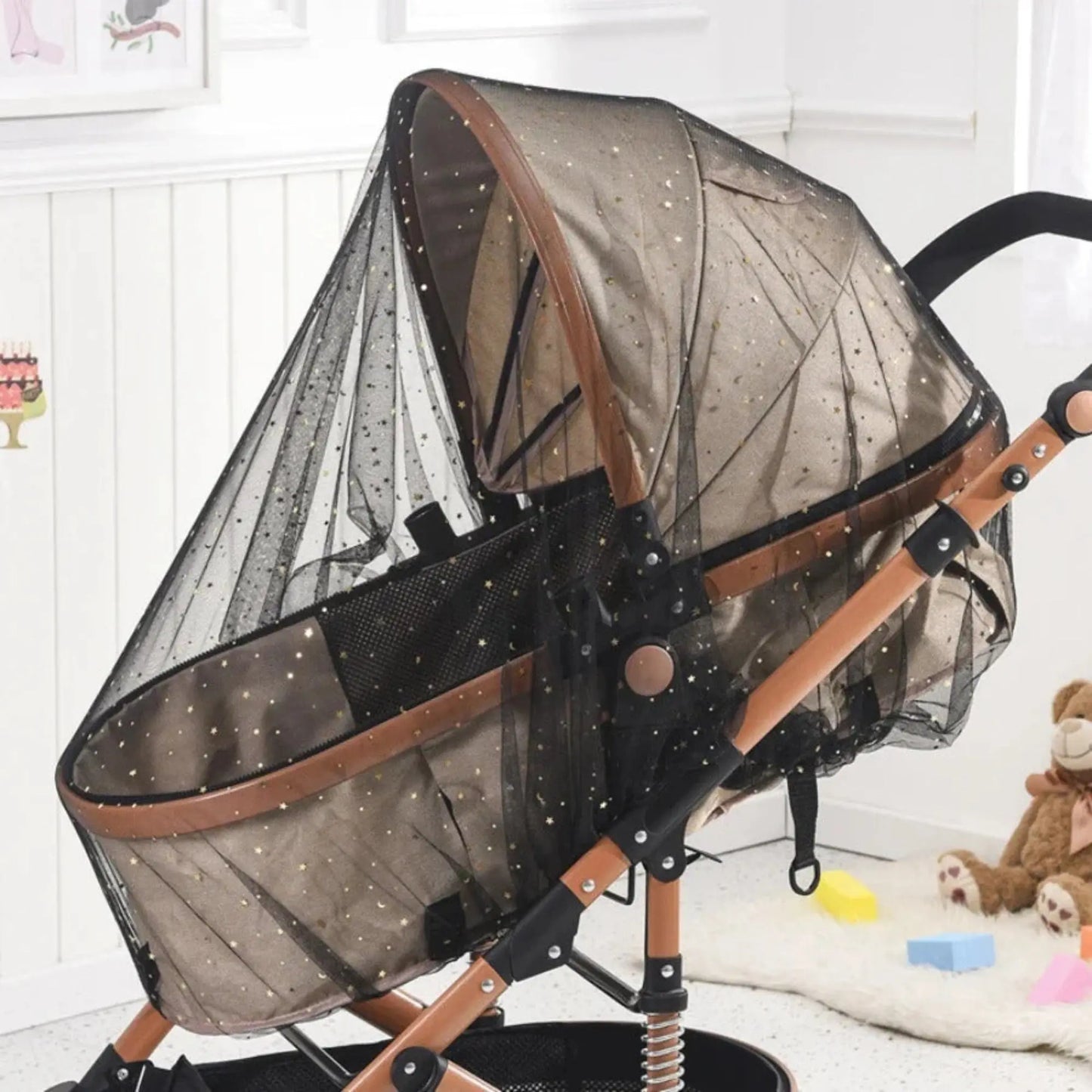 Moustiquaire poussette universelle BabyLunea Harmonie | Filet moustique poussette respirant et protection 360°