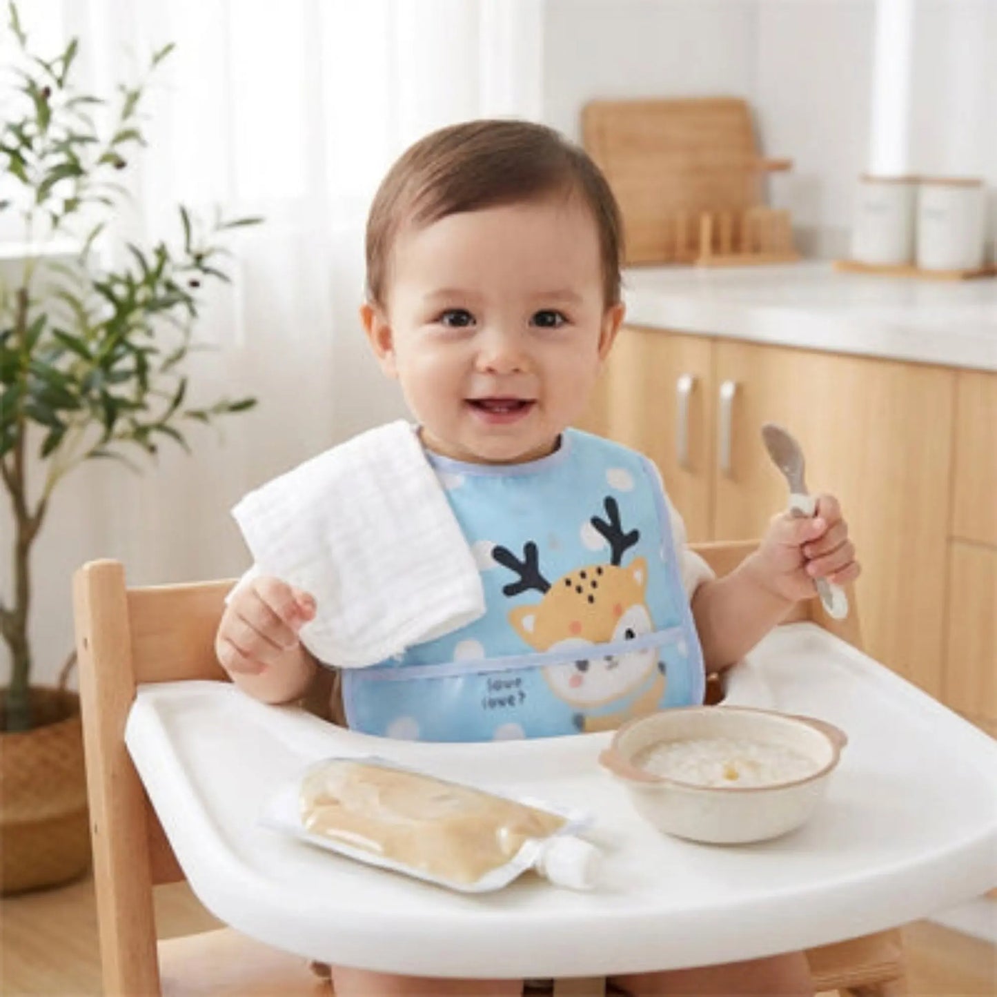 Bavoir pour bébé BabyLunea Manoa | Lot imperméable 6 pièces 