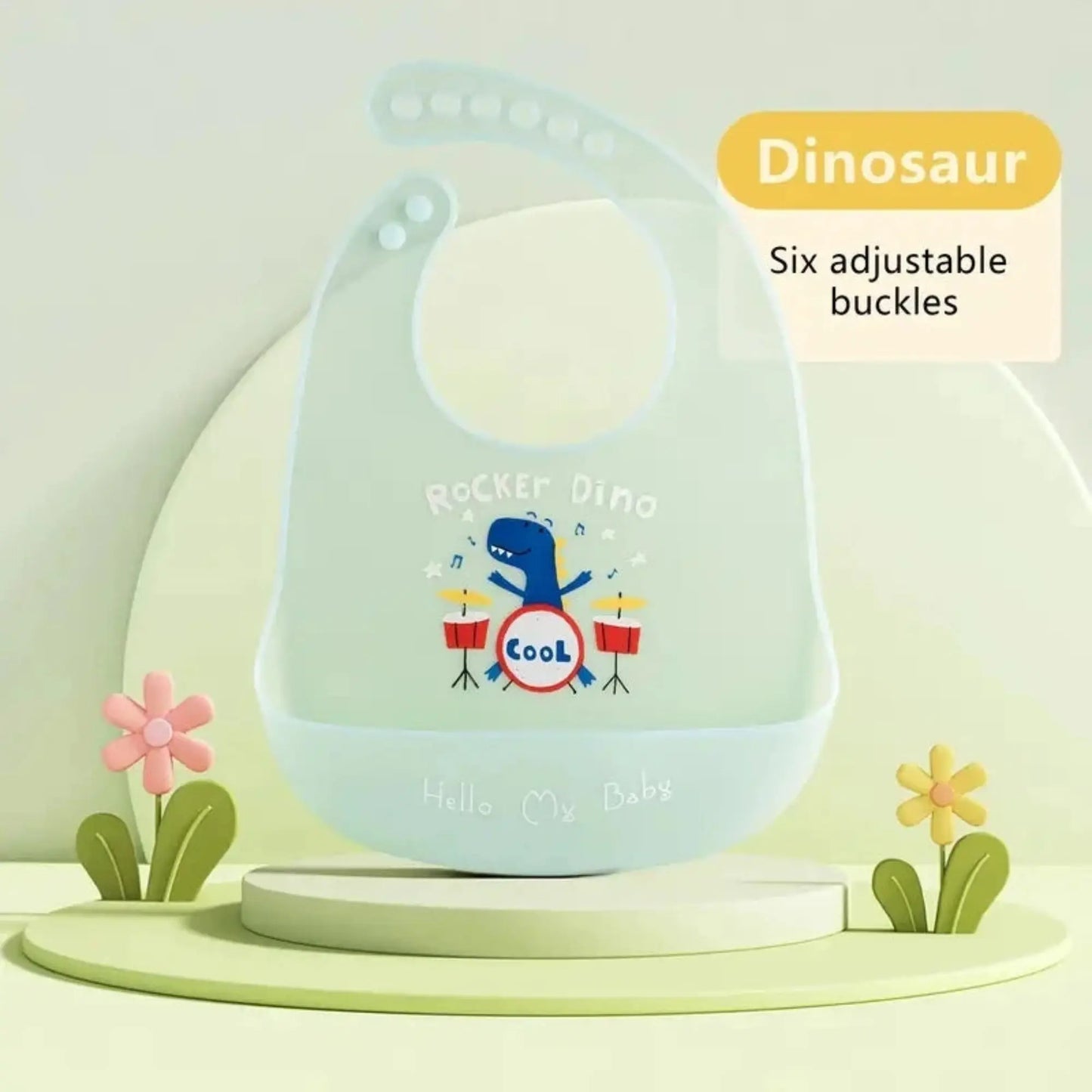 Bavoir silicone BabyLunea Livia – repas propres, poche récupératrice et entretien facile 