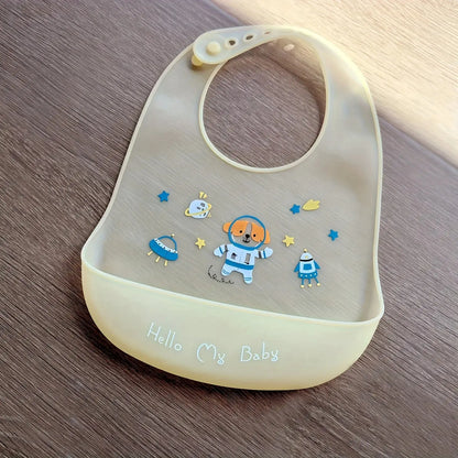 Bavoir silicone BabyLunea Livia – repas propres, poche récupératrice et entretien facile 