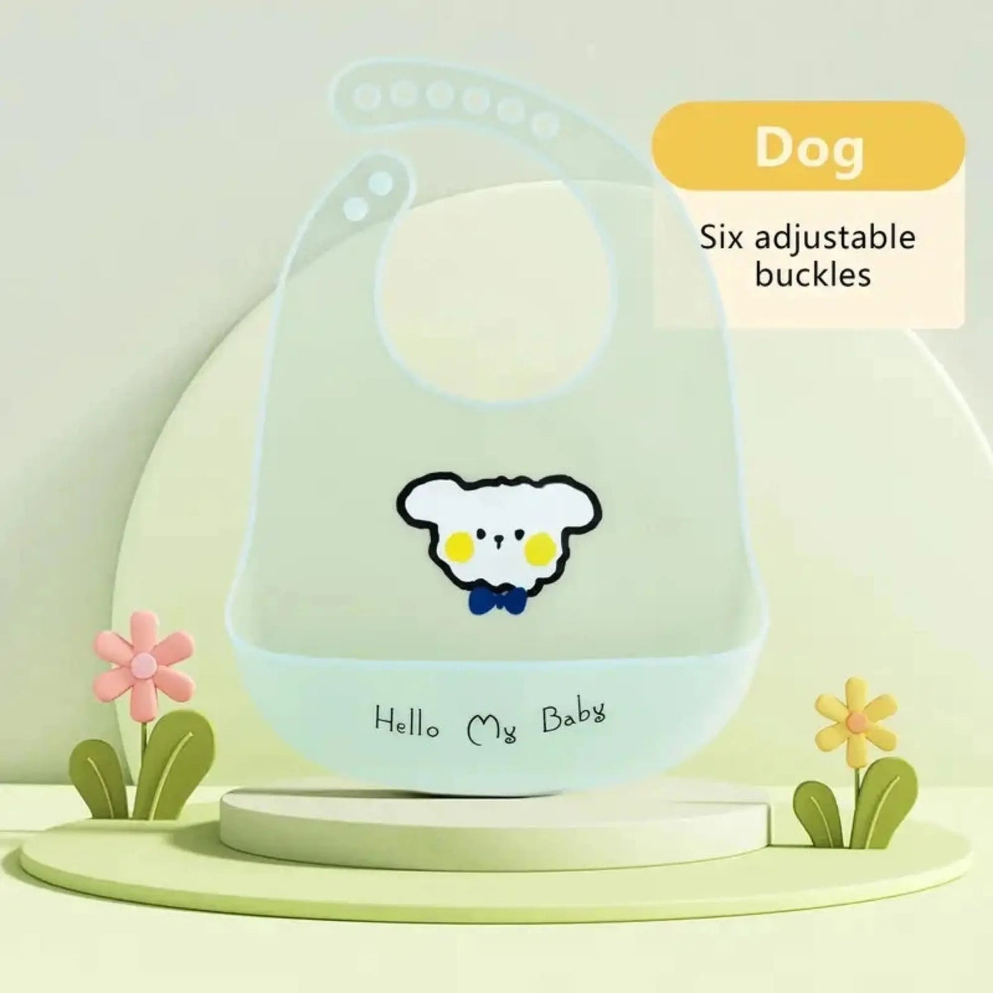 Bavoir silicone BabyLunea Livia – repas propres, poche récupératrice et entretien facile 