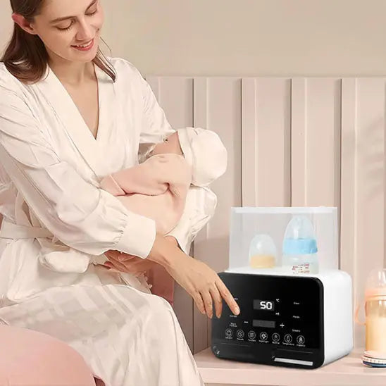 Chauffe Biberon Intelligent 7 en 1 BabyLunea™ | Réchauffage Rapide, Stérilisation et Maintien au Chaud 