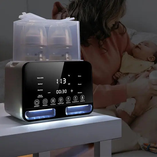 Chauffe Biberon Intelligent 7 en 1 BabyLunea™ | Réchauffage Rapide, Stérilisation et Maintien au Chaud 