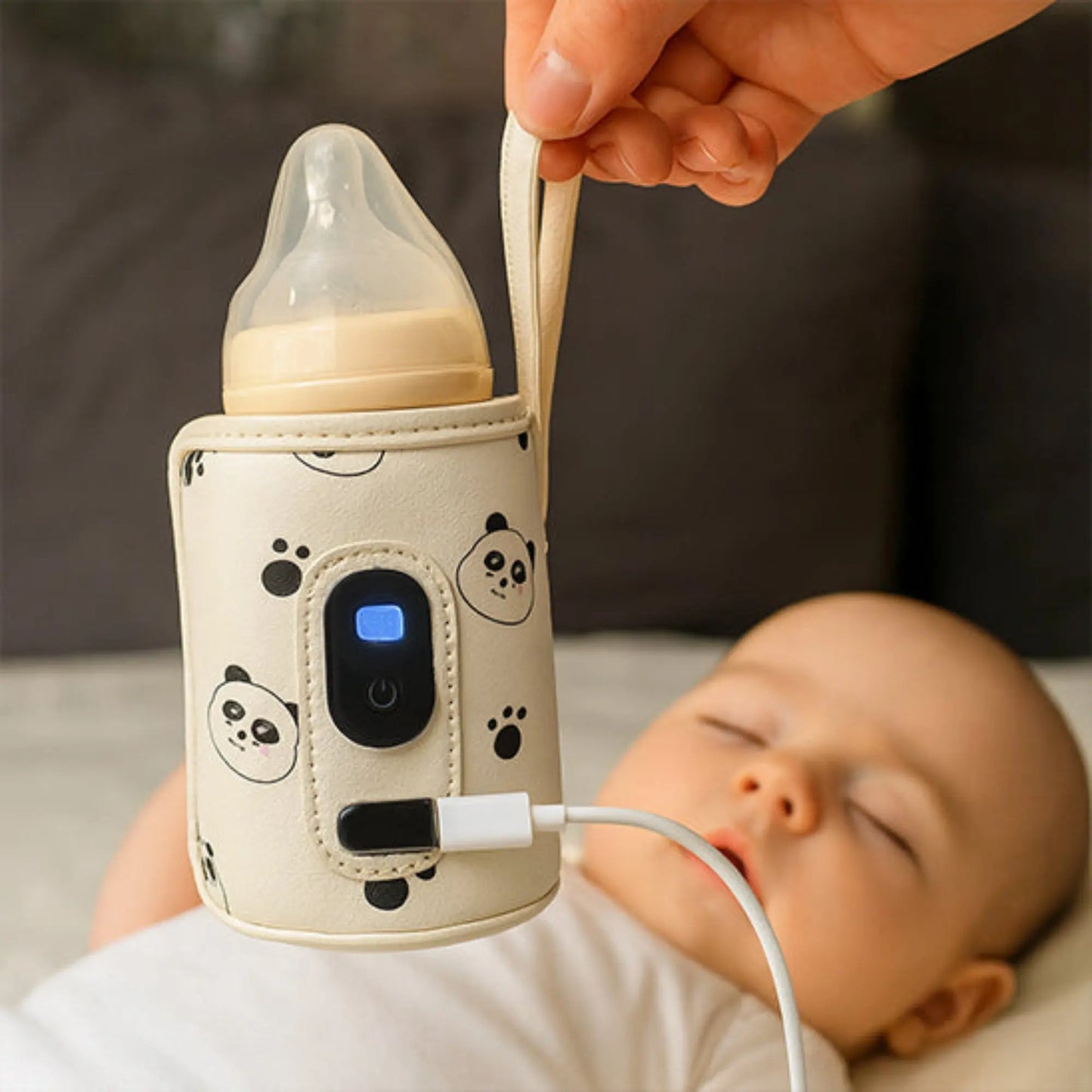 Chauffe-biberon nomade BabyLunea Nova | Rechargeable avec écran LCD et housse isotherme 