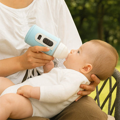 Chauffe-biberon nomade BabyLunea Nova | Rechargeable avec écran LCD et housse isotherme 