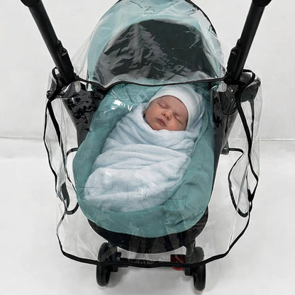 Habillage pluie universel BabyLunea Liberté transparent – protection pluie poussette bébé contre pluie, vent et neige 