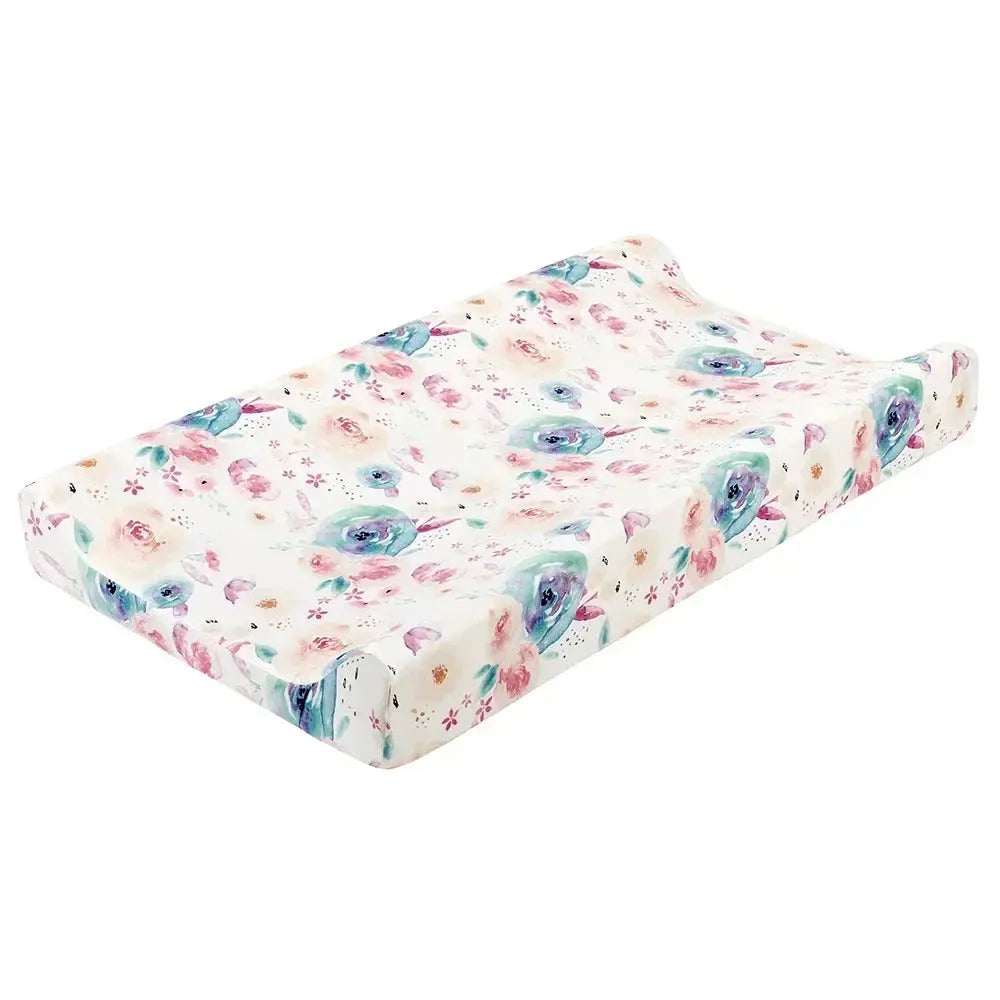 Housse matelas à langer BabyLunea Caresse – douce, lavable et florale 