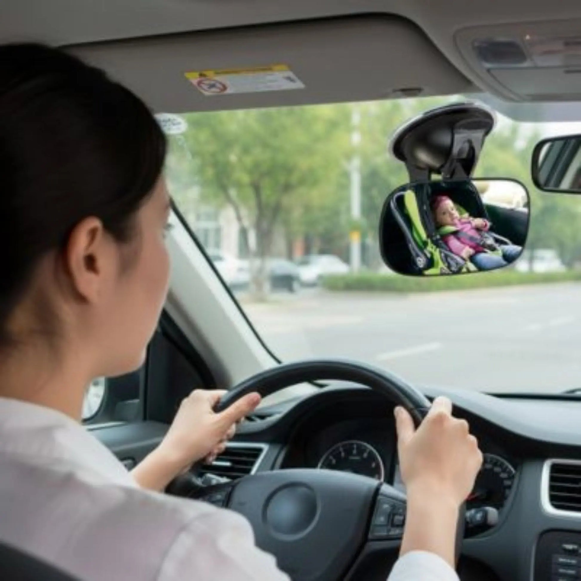 Miroir voiture bébé BabyLunea Horizon – miroir de surveillance bébé voiture grand angle, orientable, fixation ventouse, vision panoramique et sécurité renforcée pour siège auto dos à la route 