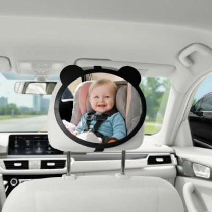 Miroir voiture bébé BabyLunea Liberté – grand miroir de surveillance pour bébé dos à la route, miroir siège auto bébé à angle large, incassable, orientable et facile à installer 