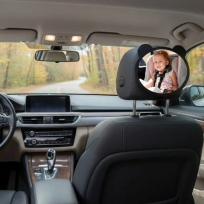 Miroir voiture bébé BabyLunea Liberté – grand miroir de surveillance pour bébé dos à la route, miroir siège auto bébé à angle large, incassable, orientable et facile à installer 