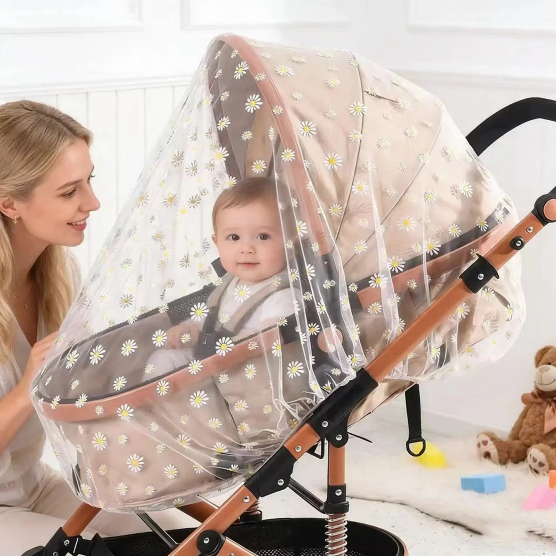 Moustiquaire poussette universelle BabyLunea Harmonie | Filet moustique poussette respirant et protection 360° 