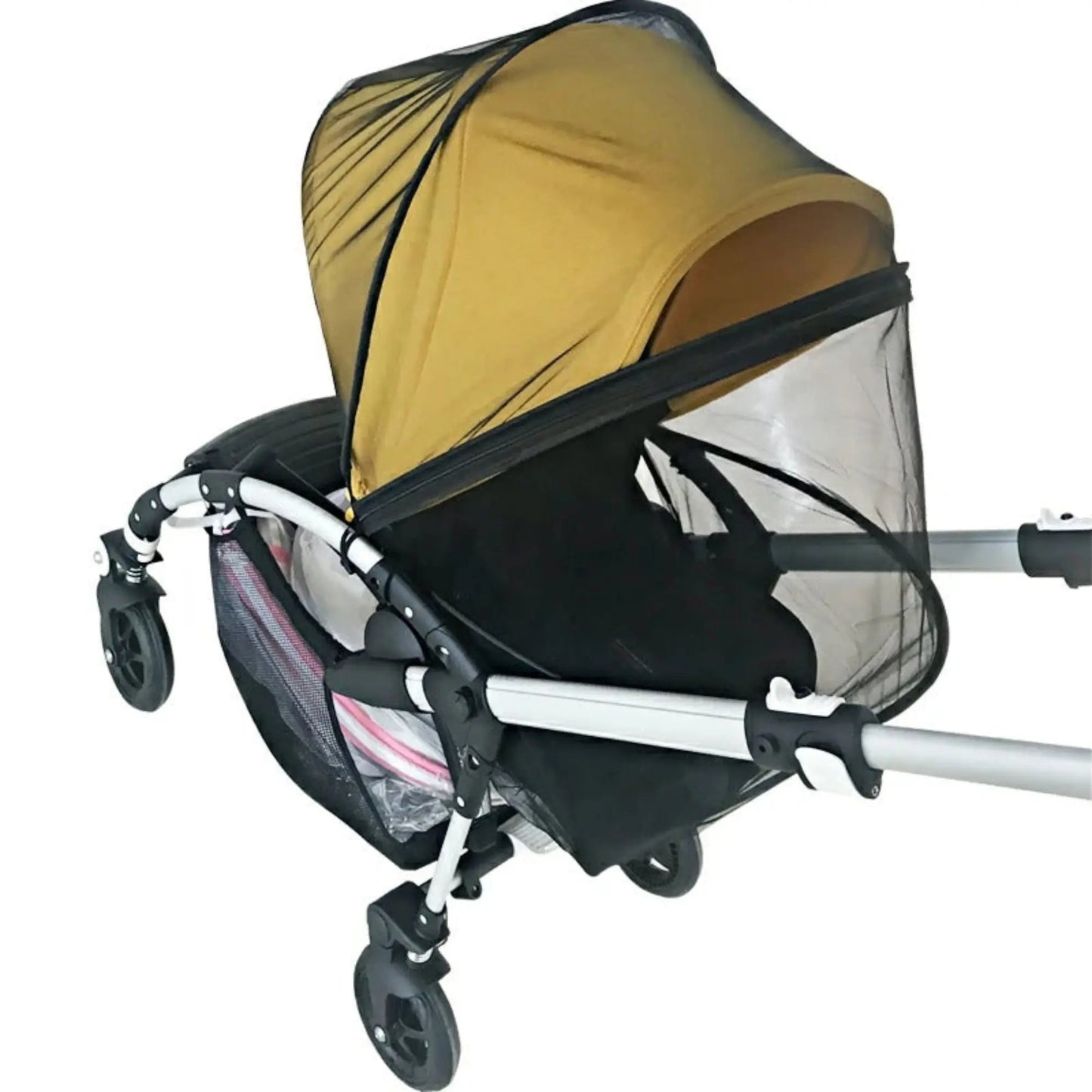 Moustiquaire poussette universelle BabyLunea Plénitude | Filet moustique poussette avec arceau et protection 360° 
