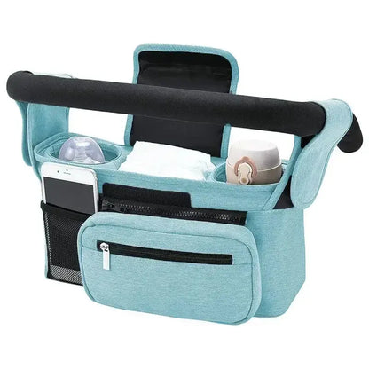 Organiseur poussette multifonction BabyLunea Nova avec porte-biberon isotherme et rangement pratique 