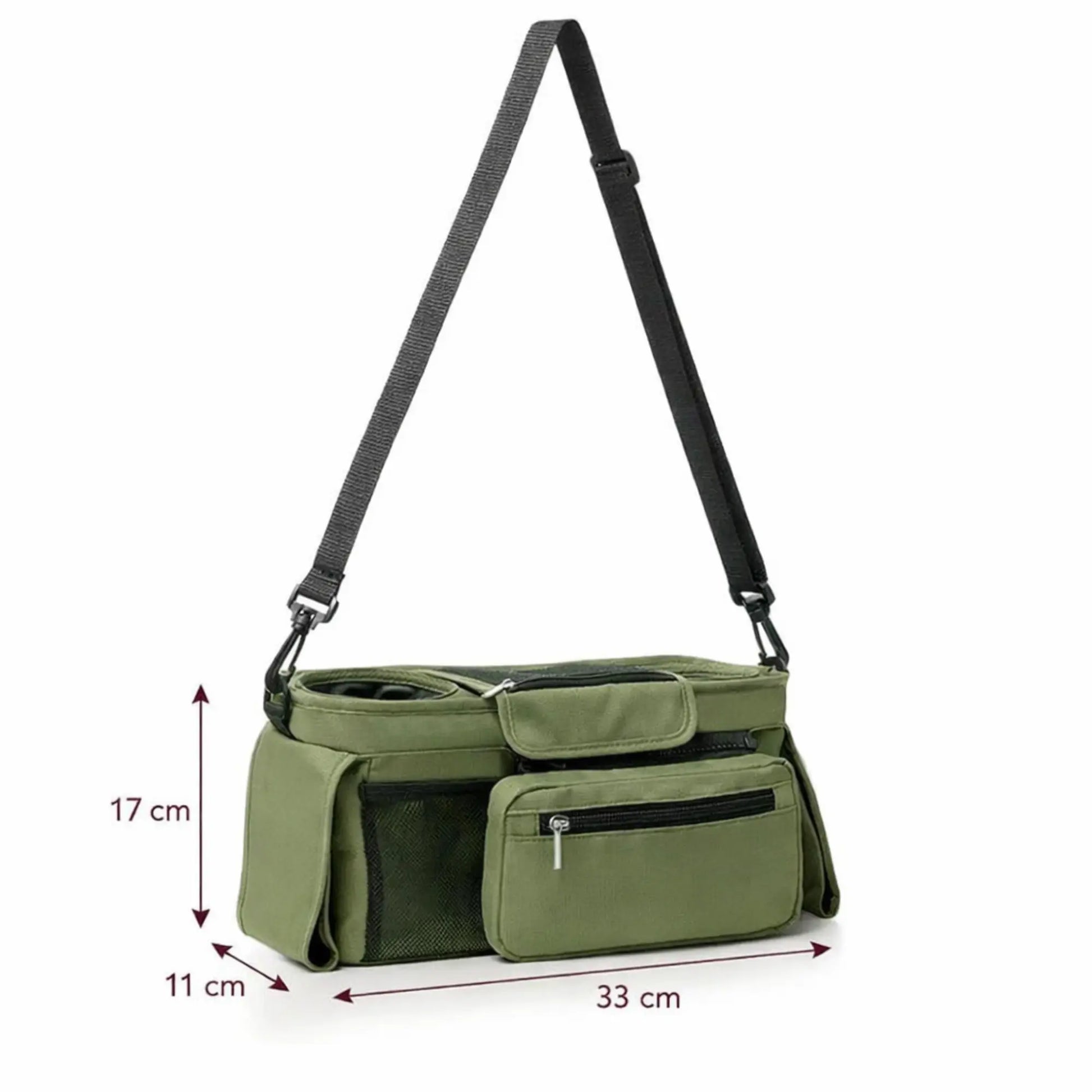 Organiseur poussette multifonction BabyLunea Nova avec porte-biberon isotherme et rangement pratique 