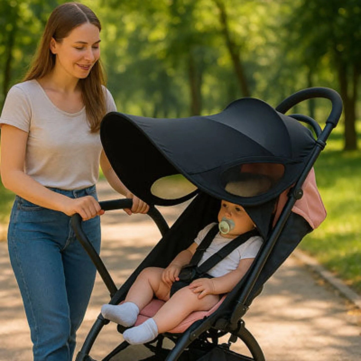 Pare soleil poussette BabyLunea Confort anti-UV universel 