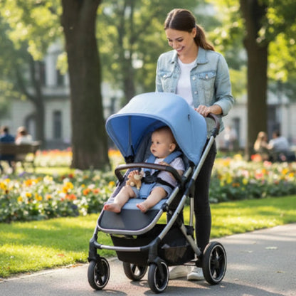 Pare soleil poussette universel BabyLunea Horizon – protection solaire maximale et confort bébé 