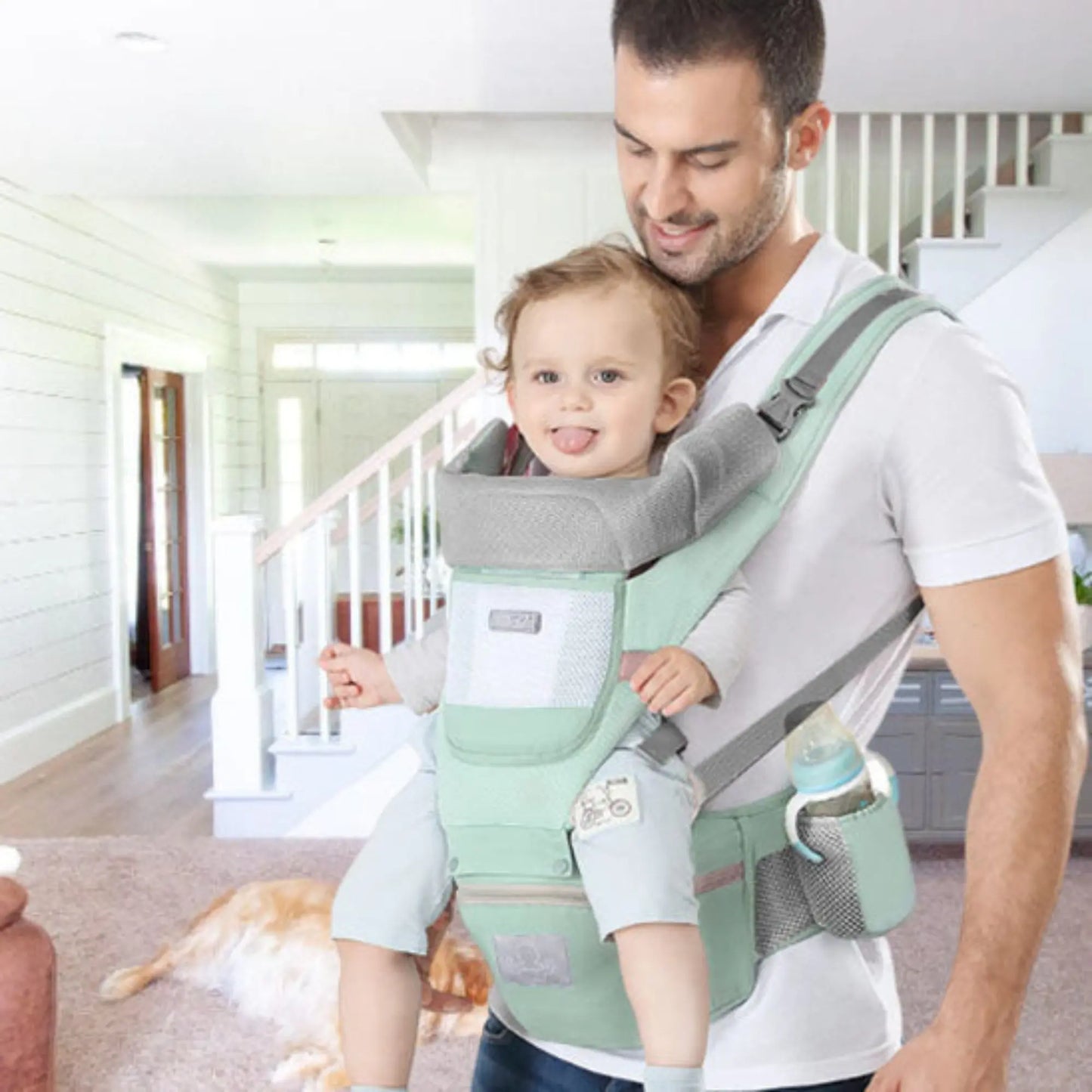 Porte bébé ergonomique BabyLunea Escale | Tabouret de taille multifonctionnel pour nouveau-né à tout-petit, multi-usage 