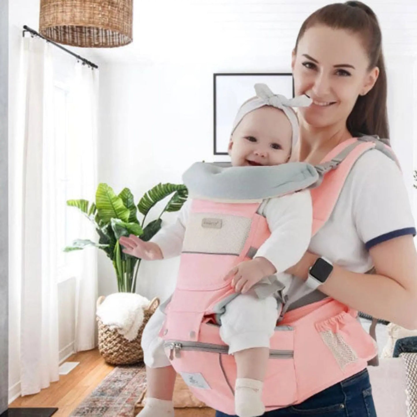 Porte bébé ergonomique BabyLunea Escale | Tabouret de taille multifonctionnel pour nouveau-né à tout-petit, multi-usage 