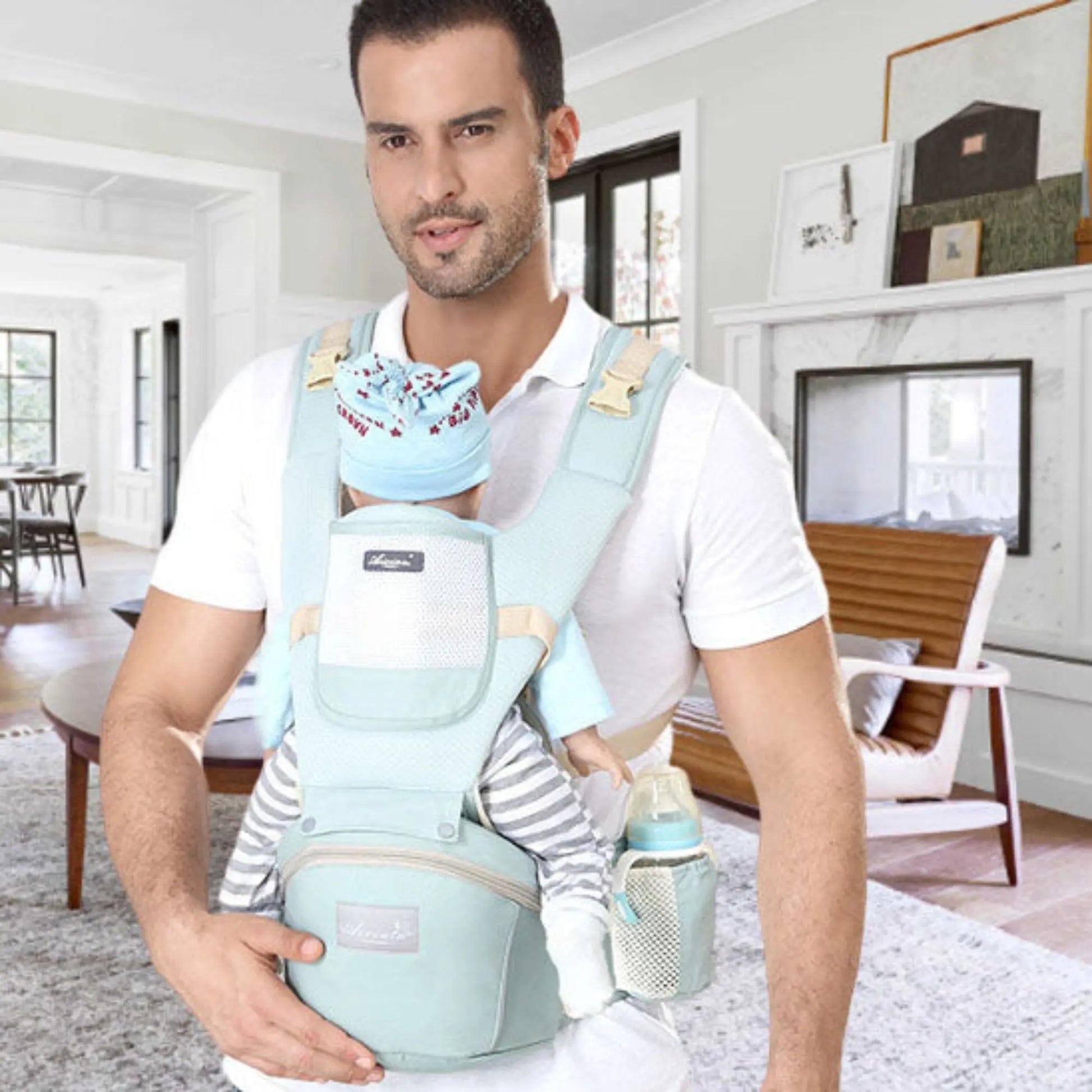 Porte bébé ergonomique BabyLunea Escale | Tabouret de taille multifonctionnel pour nouveau-né à tout-petit, multi-usage 