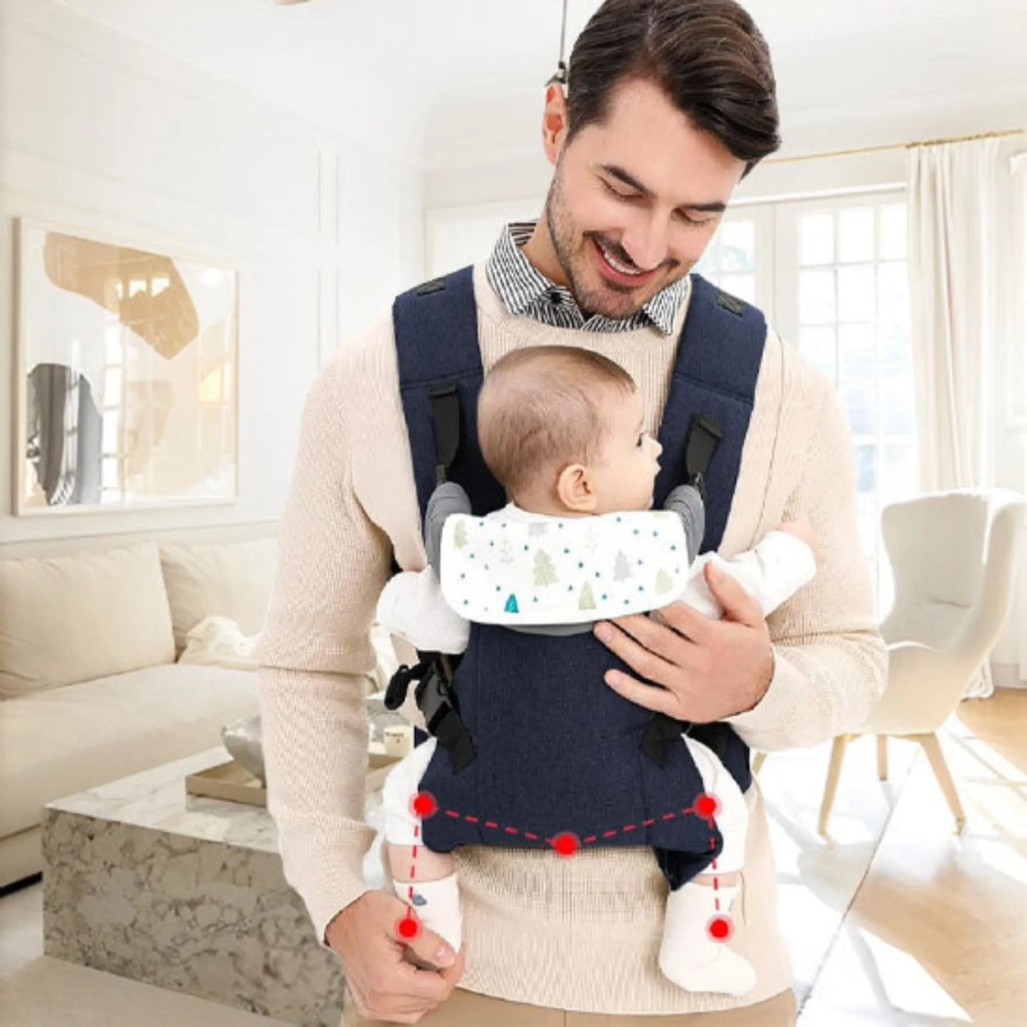 Porte bébé nouveau-né BabyLunea Tempo | Confort physiologique et maintien premium 