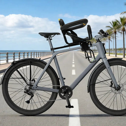 Porte bébé vélo avant BabyLunea Évasion sécurisé et réglable 