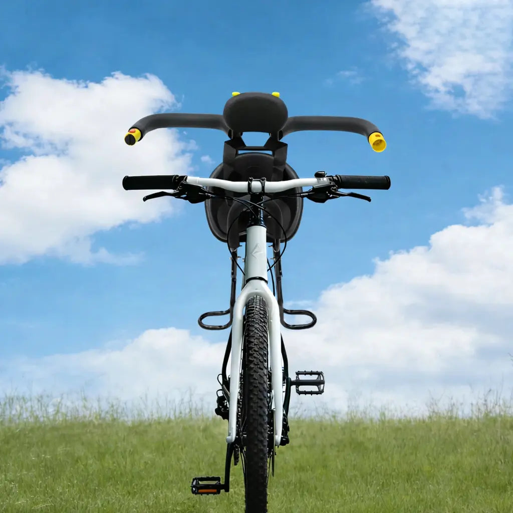 Porte bébé vélo avant BabyLunea Évasion sécurisé et réglable 