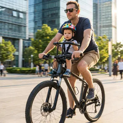 Porte bebe velo avant premium – BabyLunea Élan - fixation sécurisée 