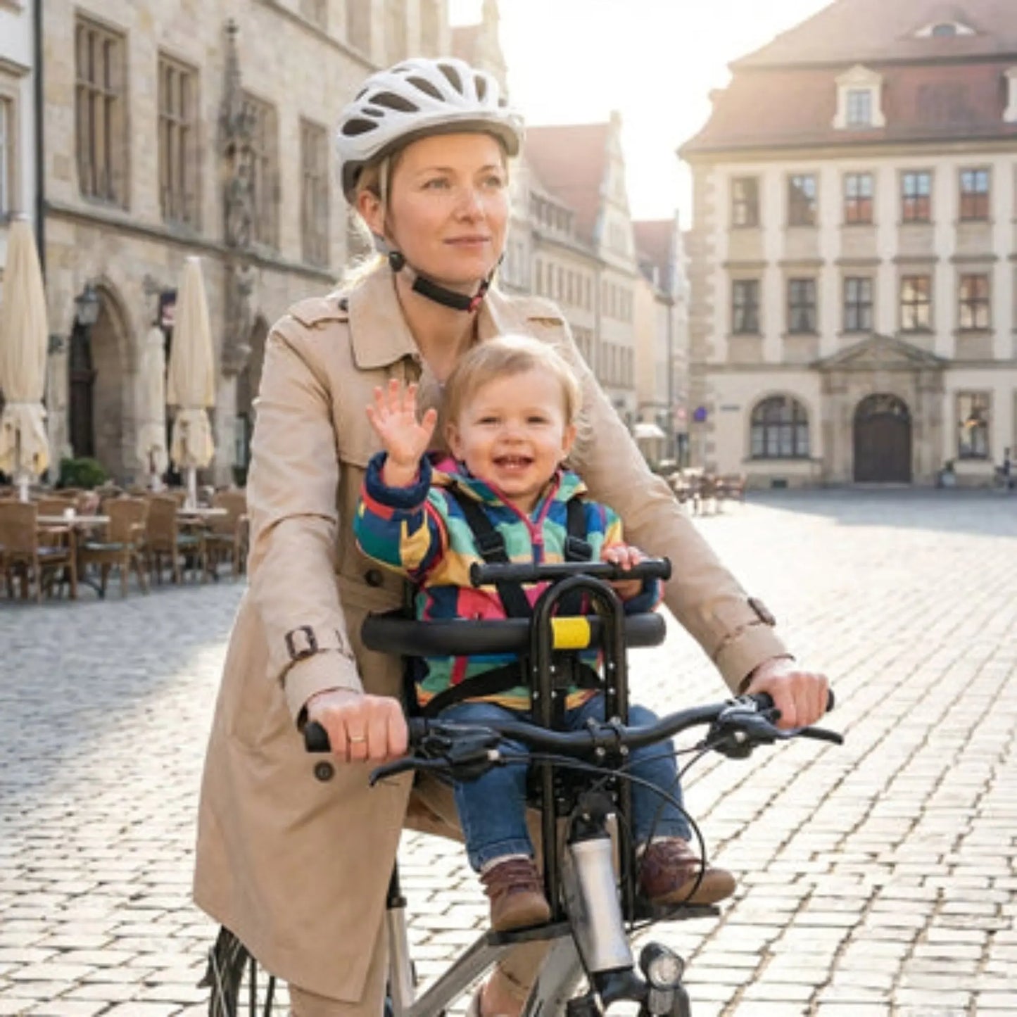 Porte bébé vélo avant sécurisé BabyLunea Escapade – siège vélo enfant premium 