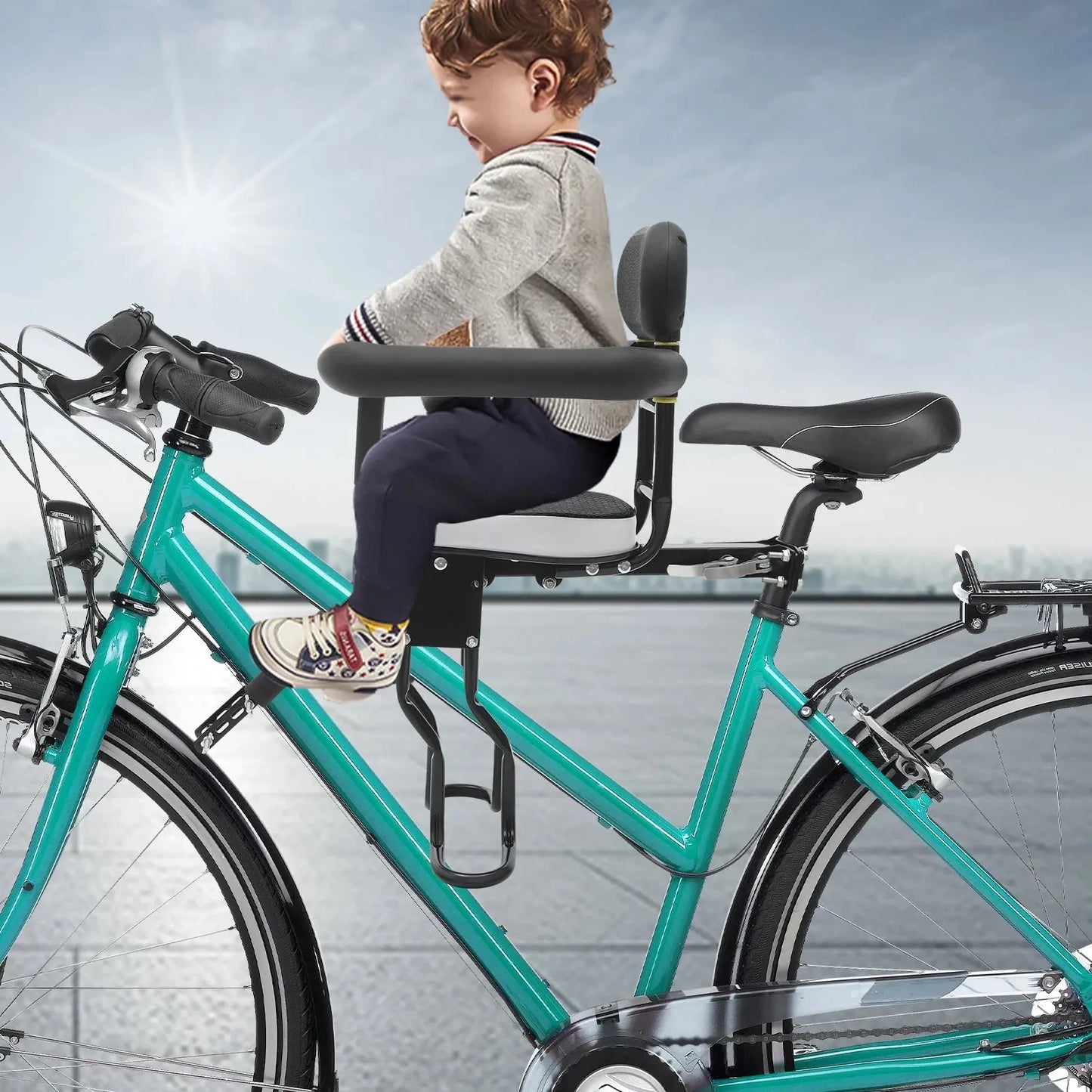 Porte bébé vélo sur cadre BabyLunea Nexus – siège enfant réglable premium 