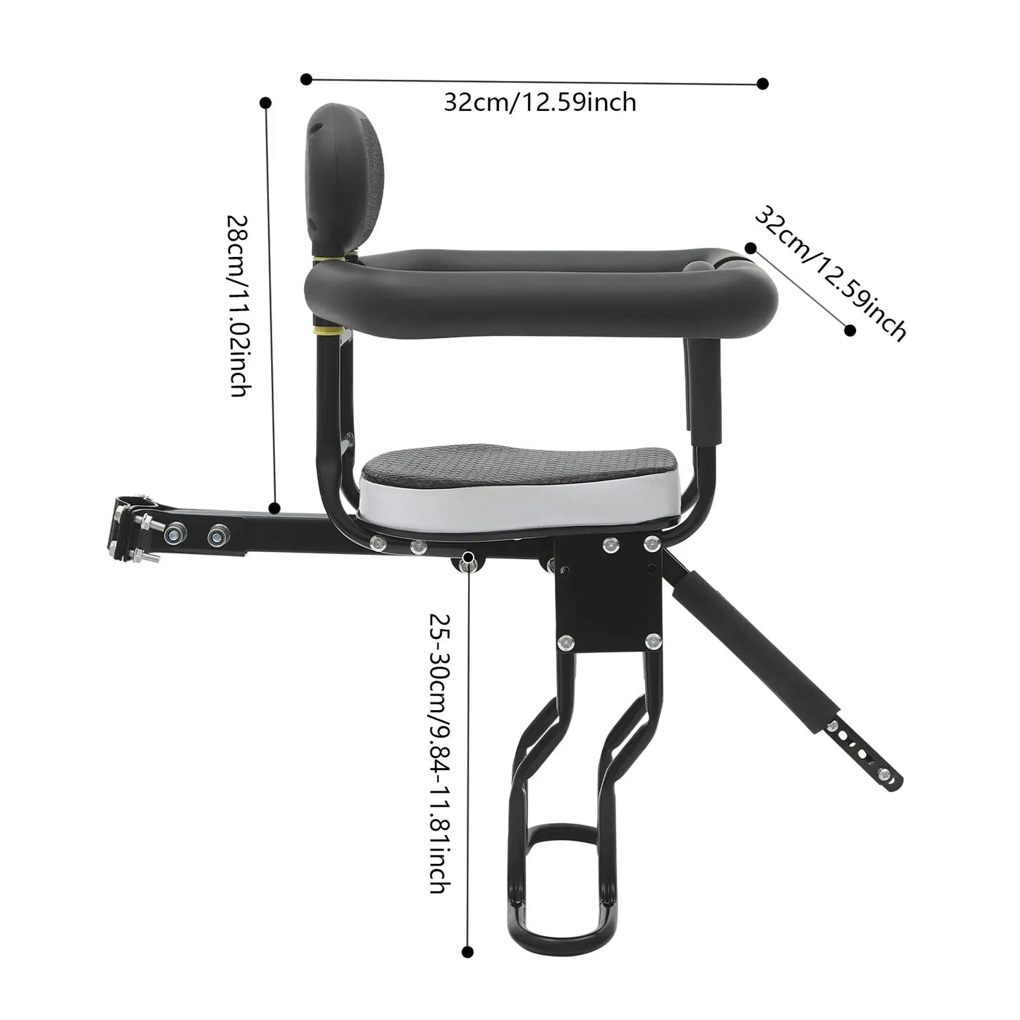 Porte bébé vélo sur cadre BabyLunea Nexus – siège enfant réglable premium 
