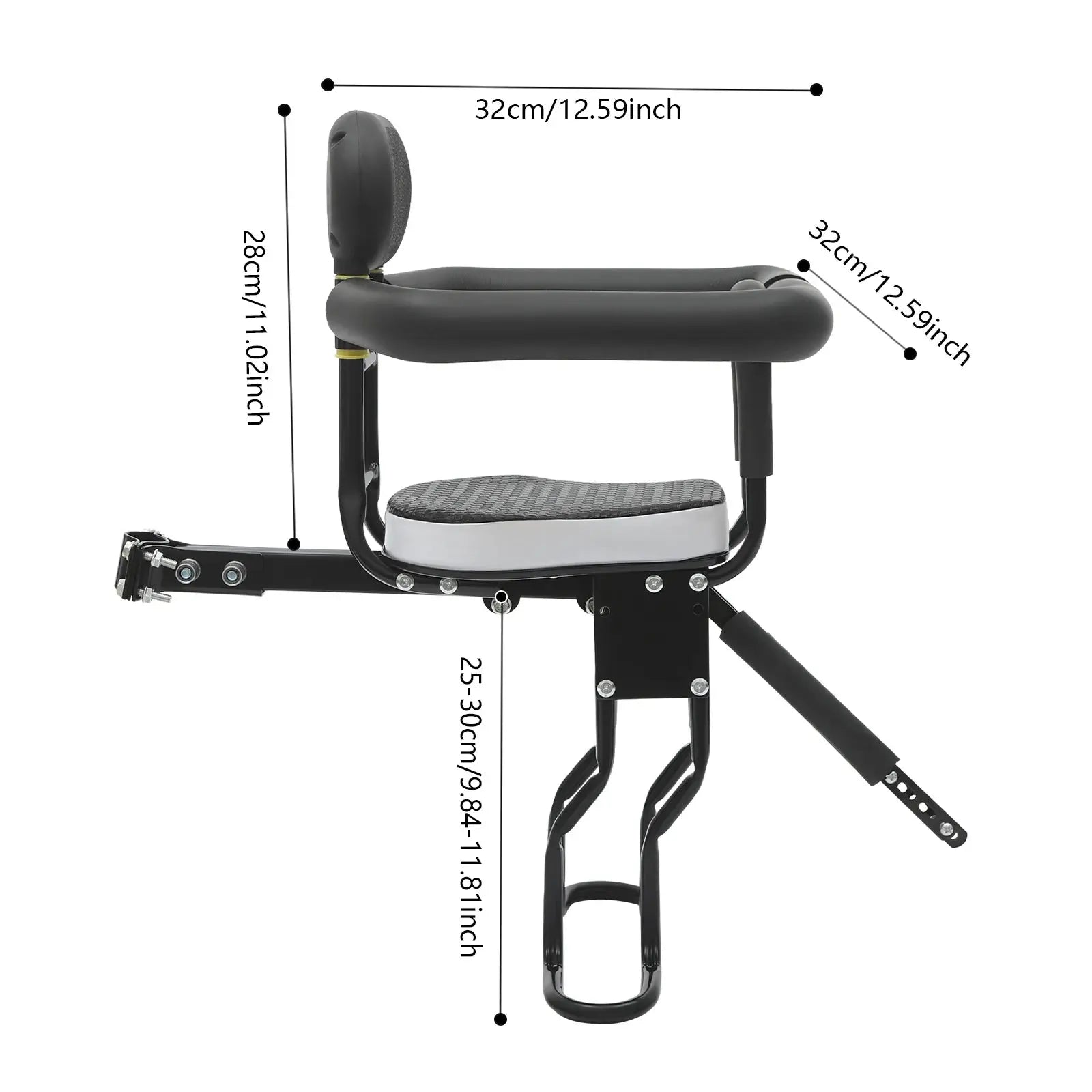 Porte bébé vélo sur cadre BabyLunea Nexus – siège enfant réglable premium 