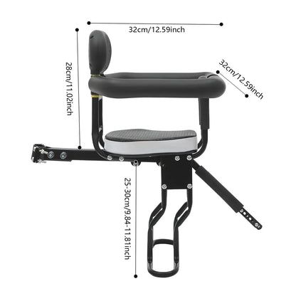 Porte bébé vélo sur cadre BabyLunea Nexus – siège enfant réglable premium 