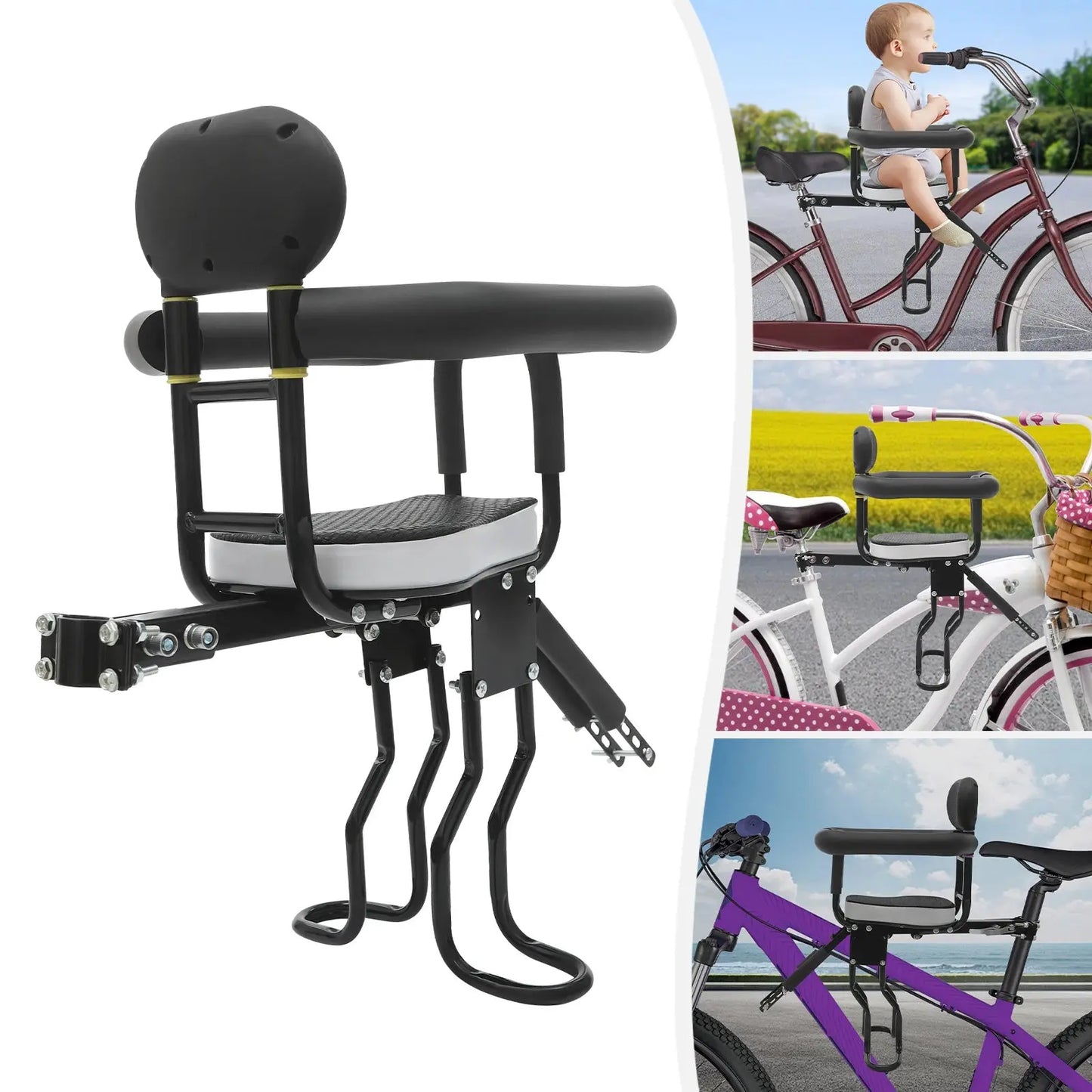 Porte bébé vélo sur cadre BabyLunea Nexus – siège enfant réglable premium 