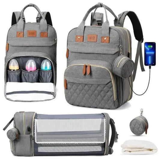 Sac à langer bébé multifonctionnel BabyLunea Fusion pliable 