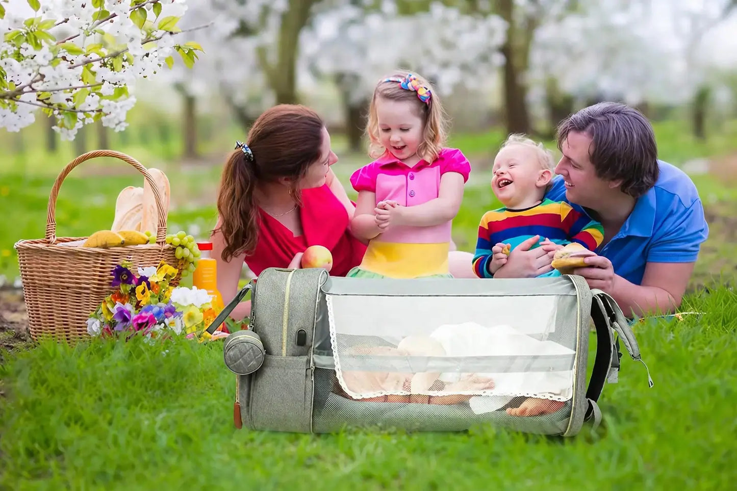 Sac à langer bébé multifonctionnel BabyLunea Fusion pliable 