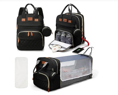 Sac à langer bébé multifonctionnel BabyLunea Fusion pliable 