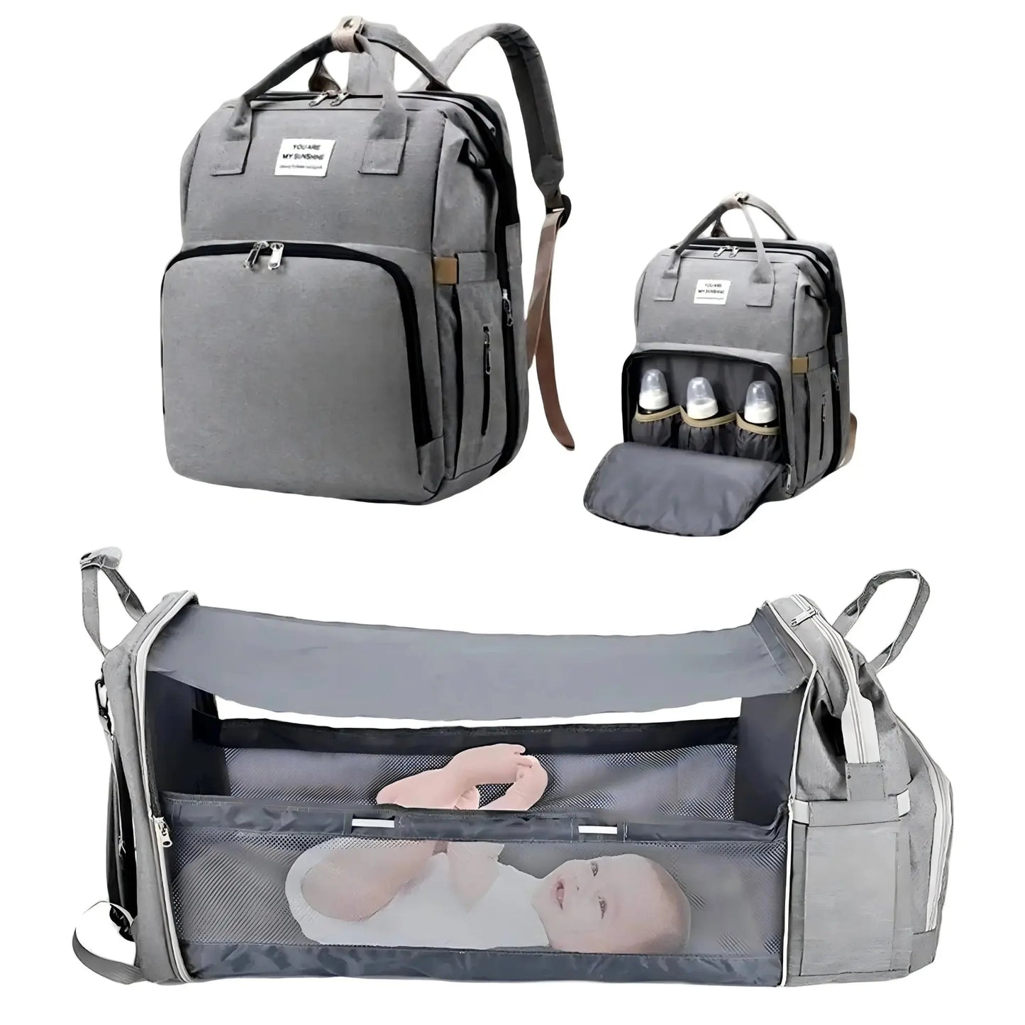 Sac à langer bébé multifonctionnel BabyLunea Fusion pliable 