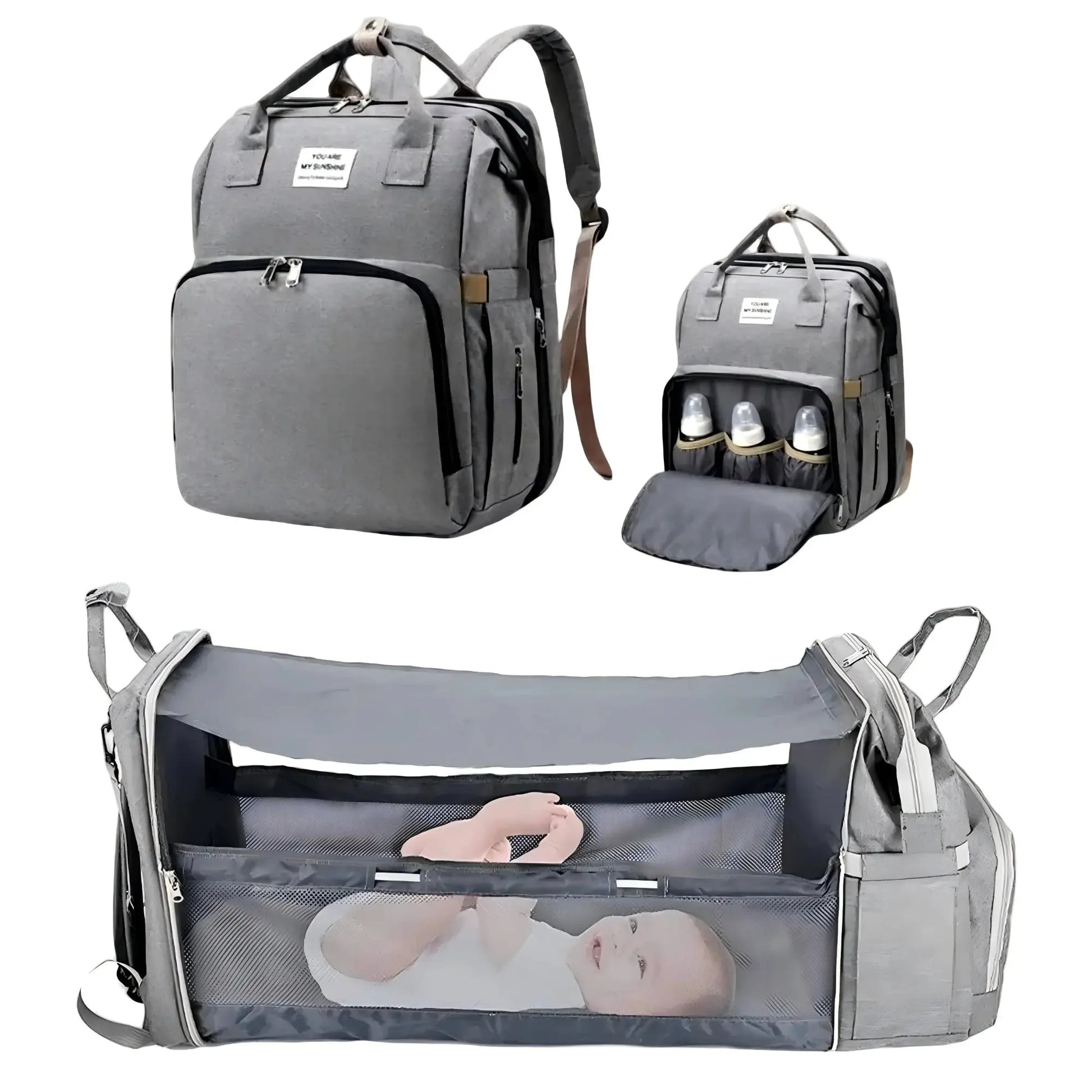 Sac à langer bébé multifonctionnel BabyLunea Fusion pliable 
