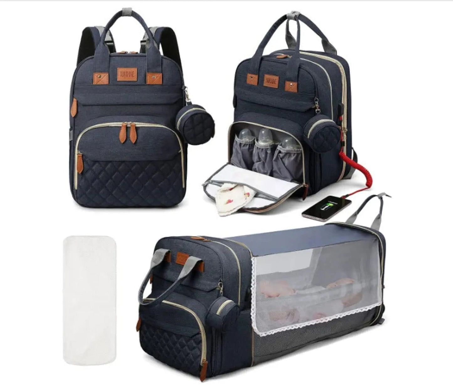 Sac à langer étanche BabyLunea Harmony : le sac premium 2-en-1 des parents prévoyants 