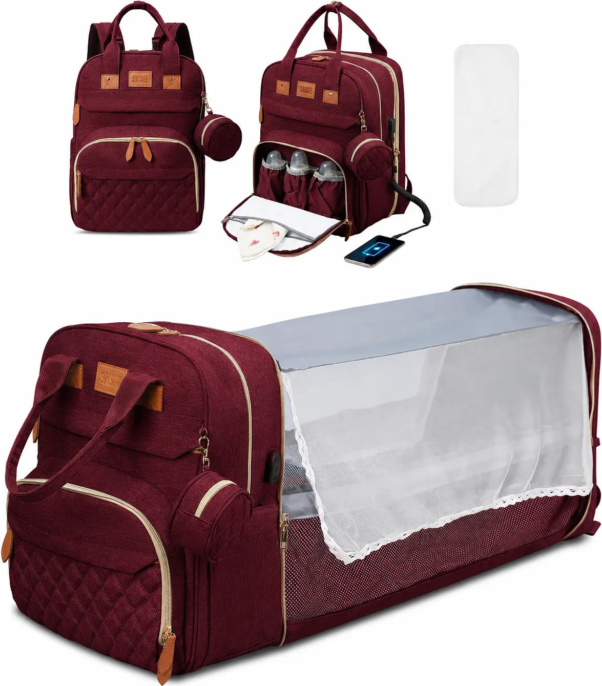 Sac à langer étanche BabyLunea Harmony : le sac premium 2-en-1 des parents prévoyants 