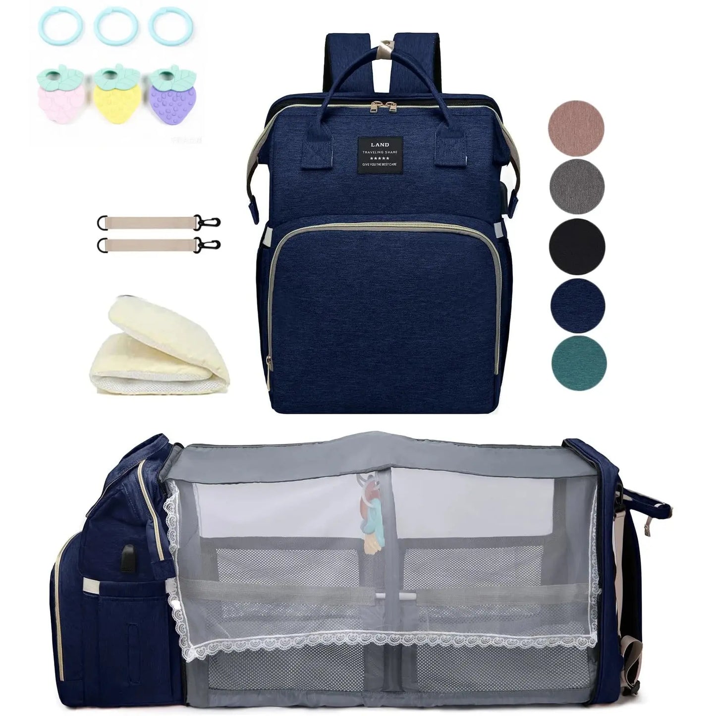 Sac à langer voyage BabyLunea Transit pliable respirant 