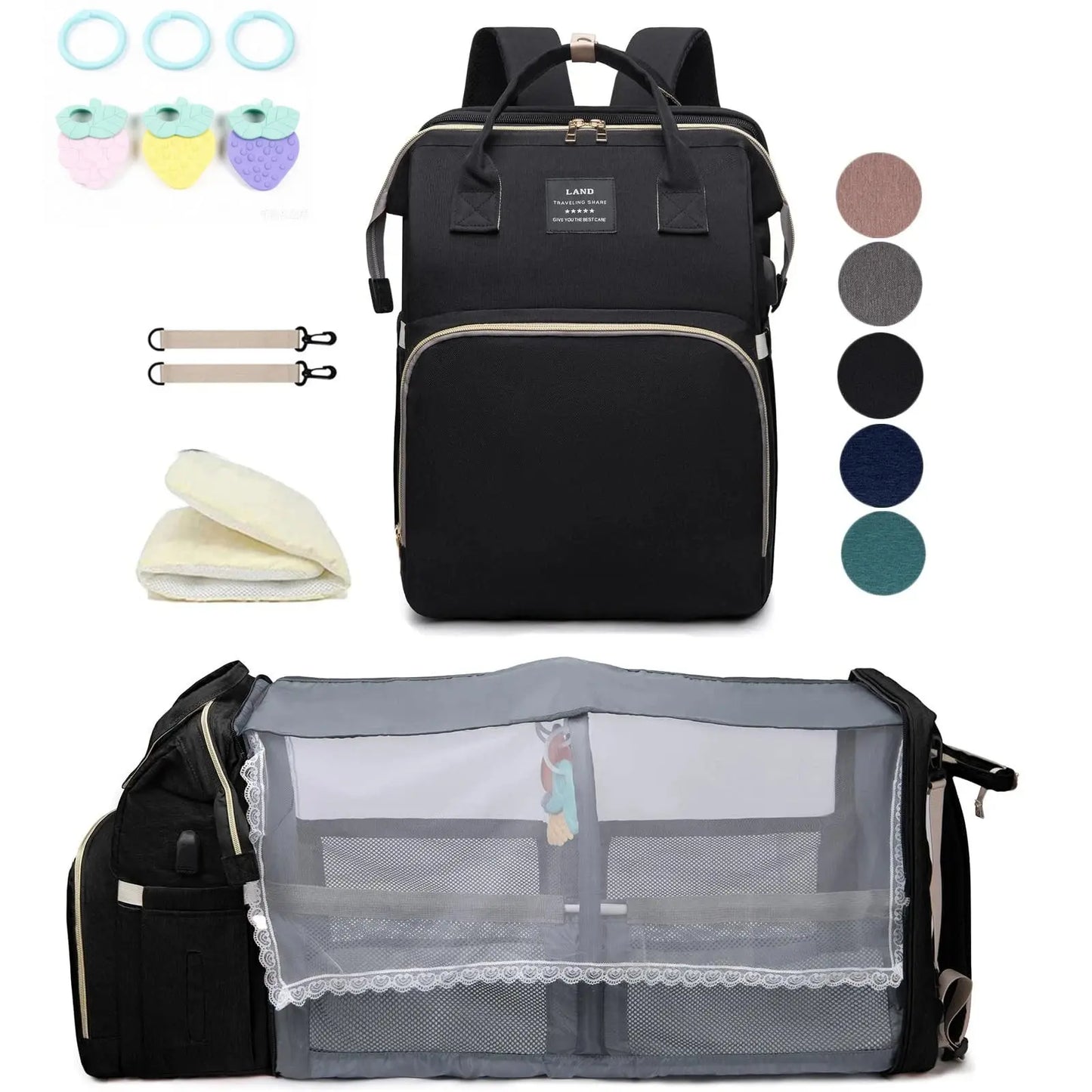 Sac à langer voyage BabyLunea Transit pliable respirant 