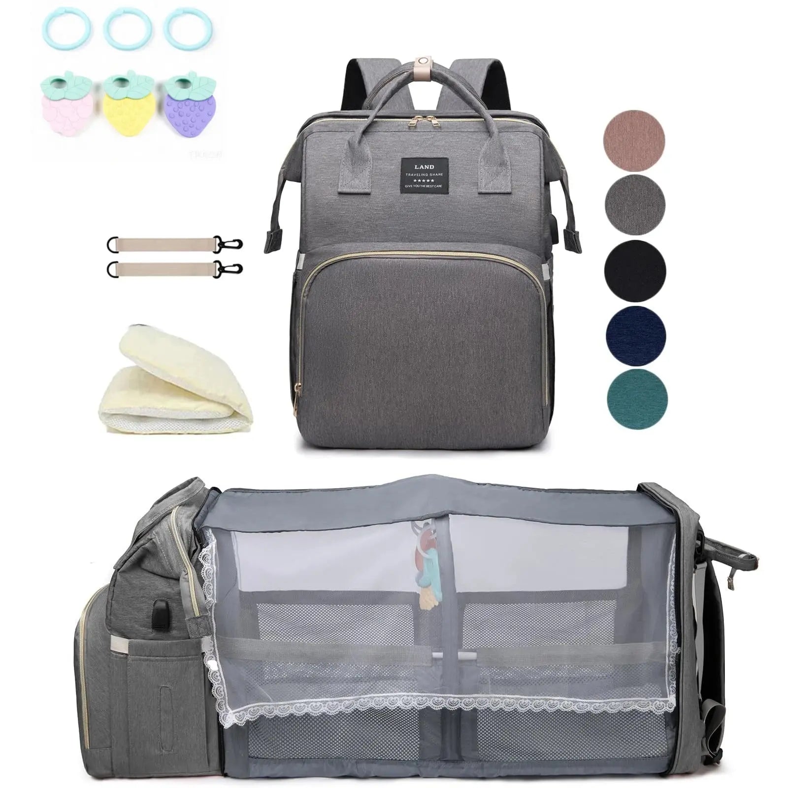 Sac à langer voyage BabyLunea Transit pliable respirant 