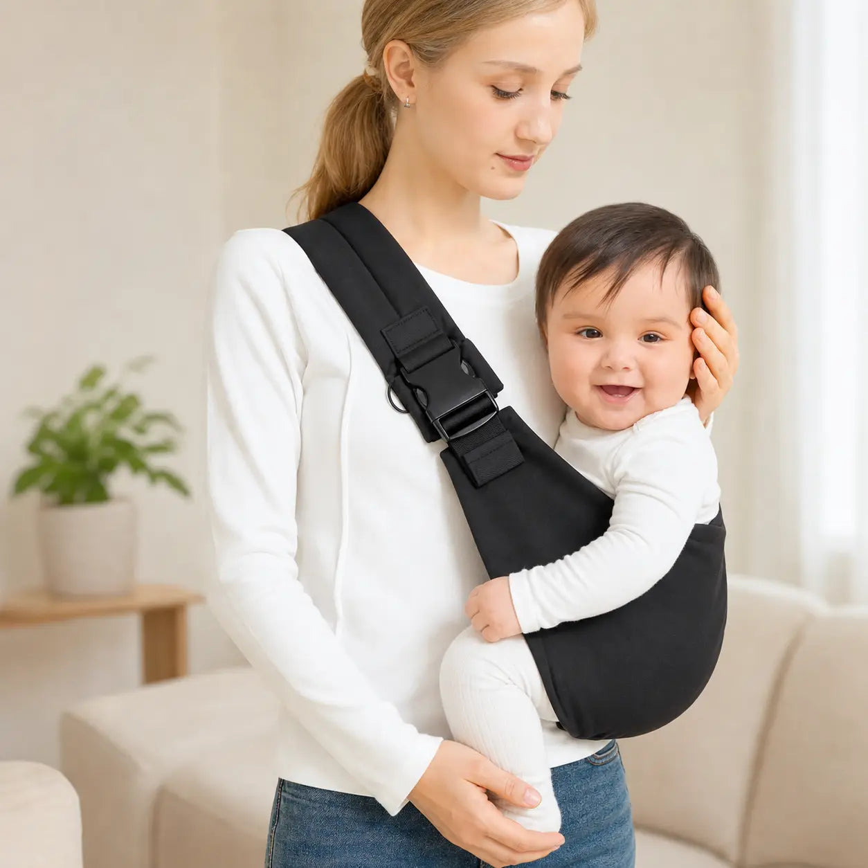 Sling pour bébé BabyLunea Nova – portage doux, léger et ajustable 